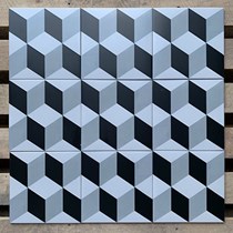 Gạch bông giả cổ 20x20 đẹp hình lập phương