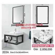 Combo kệ lavabo gương giá rẻ 203A