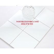 Gạch thẻ vuông trắng bóng phẳng 20x20