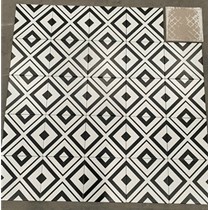 Gạch bông giả cổ 20x20 ô vuông đen trắng