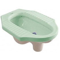 Bàn cầu xổm Dolacera màu xanh ngọc
