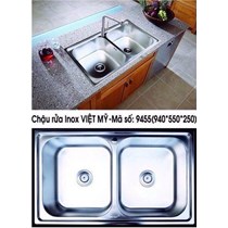Chậu rửa chén Inox Việt Mỹ 9455