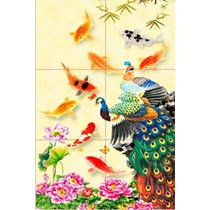 Gạch tranh 3D Công và Cá