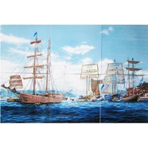 Gạch tranh 3D Thuyền buồm