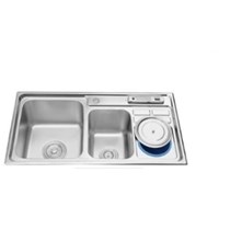 Chậu rửa chén inox 2 hộc nhỏ 9245