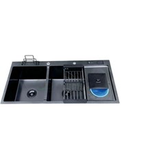Chậu rửa chén Inox 2 ngăn lớn Nano 10048