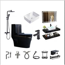 Combo bộ nhà tắm cao cấp màu đen 059