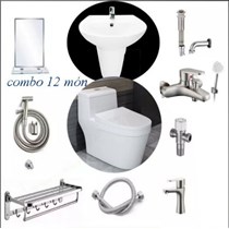 Combo bộ nhà tắm giá rẻ 12 món