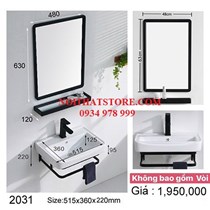 Combo kệ lavabo gương giá rẻ 2031