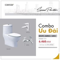 Combo thiết bị vệ sinh Caesar cầu 1 khối 17