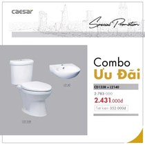 Combo thiết bị vệ sinh Caesar cầu 2 khối giá rẻ