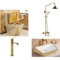 Combo thiết bị vệ sinh mạ vàng