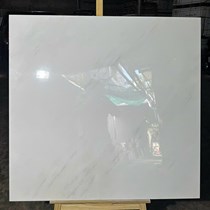 Đá đồng chất khắc kim Trung Quốc 100x100 trắng vân khói nhẹ