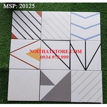 Gạch bông giả cổ 20x20 kẻ sọc