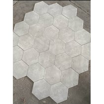 Gạch lục giác đẹp giá rẻ trắng xám mờ xi măng 20x23