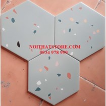 Gạch lục giác ghi vân đá đa màu
