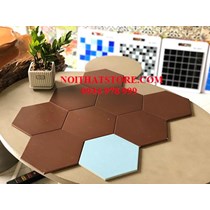 Gạch lục giác màu nâu đất