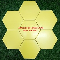 Gạch lục giác màu vàng trơn