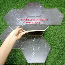 Gạch lục giác màu xám vân đá