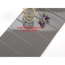 Gạch thẻ 10x30 xám bóng phẳng