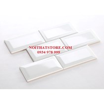 Gạch thẻ màu trắng bóng vát