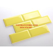Gạch thẻ màu vàng bóng vát