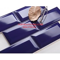 Gạch thẻ màu xanh coban bóng vát