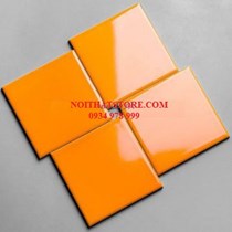 Gạch thẻ vuông cam bóng phẳng 10x10