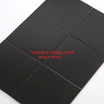 Gạch thẻ vuông đen mờ phẳng 15x15