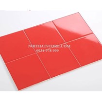 Gạch thẻ vuông đỏ bóng phẳng 10x10