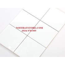 Gạch thẻ vuông trắng bóng phẳng 10x10