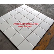 Gạch thẻ vuông trắng mờ phẳng 10x10