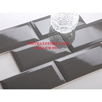 Gạch thẻ xám đậm bóng vát
