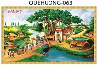 Gạch tranh 3D phong cảnh quê hương 063