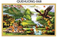 Gạch tranh 3D phong cảnh quê hương 068