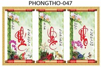 Gạch tranh 3D Phúc Lộc Thọ 047