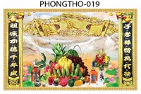 Gạch tranh 3D treo phòng thờ 019
