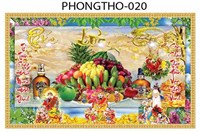 Gạch tranh 3D treo phòng thờ 020
