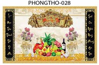 Gạch tranh 3D treo phòng thờ 028