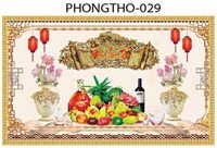Gạch tranh 3D treo phòng thờ 029