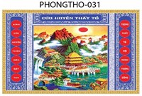 Gạch tranh 3D treo phòng thờ 031