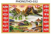 Gạch tranh 3D treo phòng thờ 032