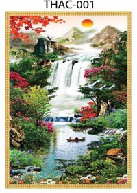 Gạch tranh 5D sơn thủy đẹp 001