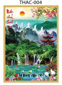 Gạch tranh 5D sơn thủy đẹp 004