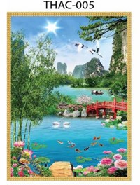 Gạch tranh 5D sơn thủy đẹp 005