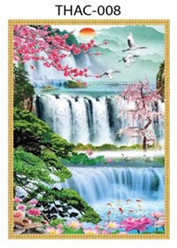 Gạch tranh 5D sơn thủy đẹp 008