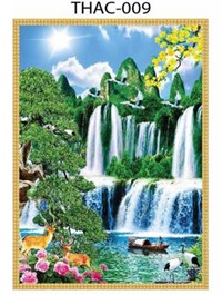 Gạch tranh 5D sơn thủy đẹp 009