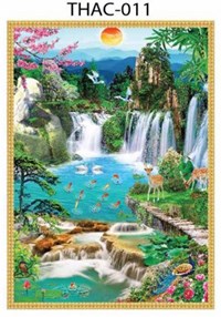 Gạch tranh 5D sơn thủy đẹp 011