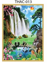 Gạch tranh 5D sơn thủy đẹp 013