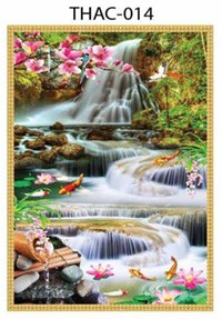 Gạch tranh 5D sơn thủy đẹp 014